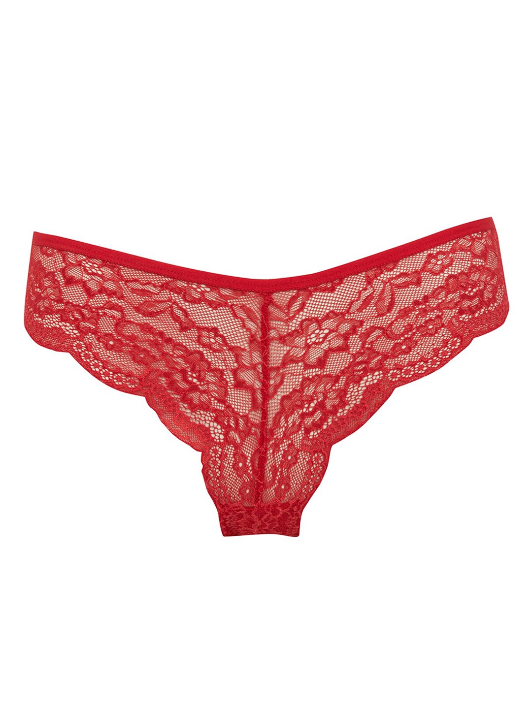 

DeFacto Women Red Self Design Bikini Briefs