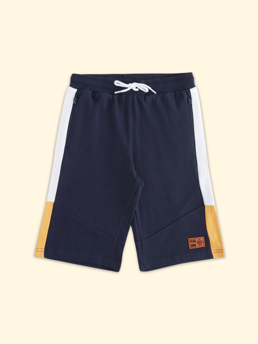 

Pantaloons Junior Boys Navy Blue & White Cotton Lounge Shorts