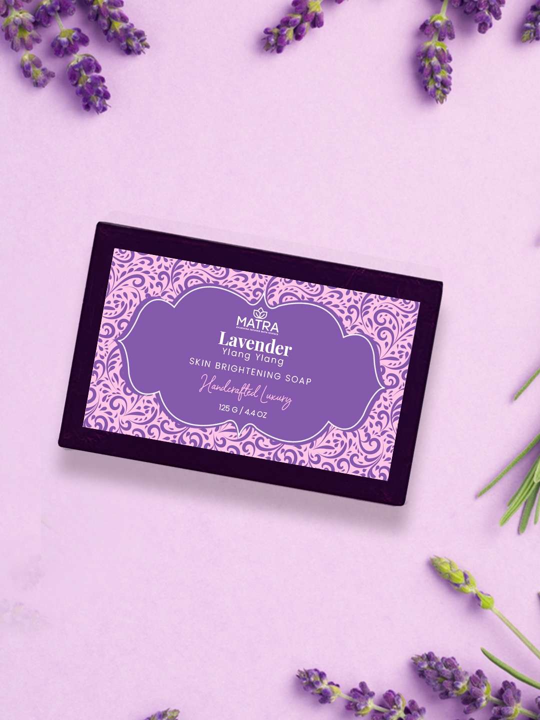 

MATRA Handcrafted Luxury Lavender Ylang Ylang Skin Brightening Soap with Aloe Vera - 125g