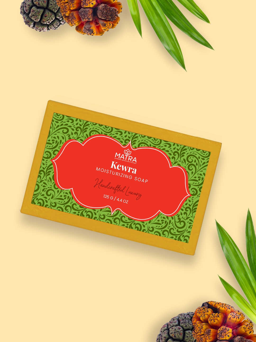 

MATRA Kewra Moisturizing Soap with Aloe Vera & Coconut Oil - 125g, Green