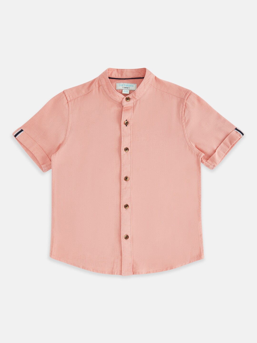 

Pantaloons Junior Boys Pink Casual Shirt