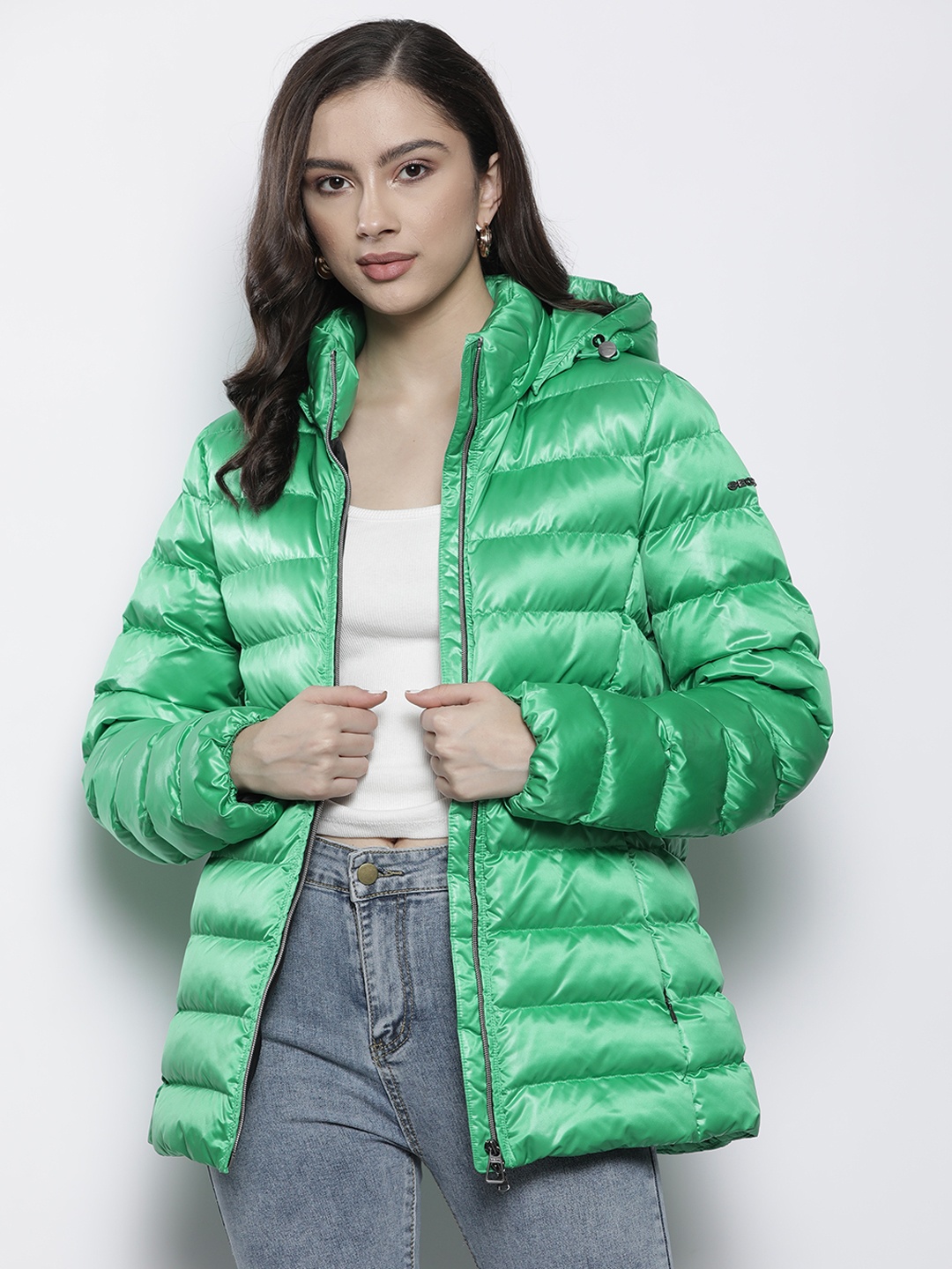 

Geox Women Fluorescent Green Lightweight Puffer Jacket
