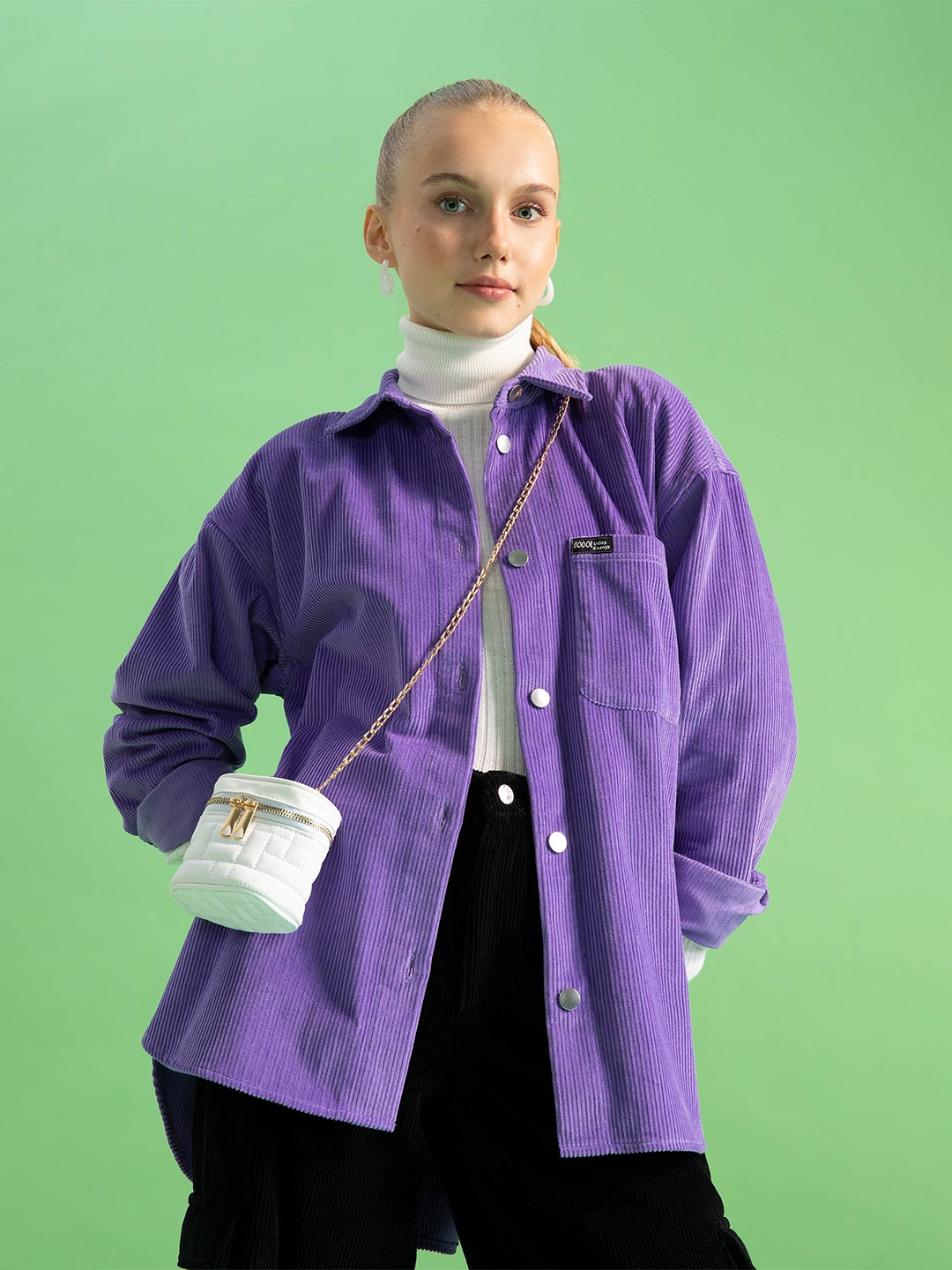 

DeFacto Women Purple Tailored Jacket