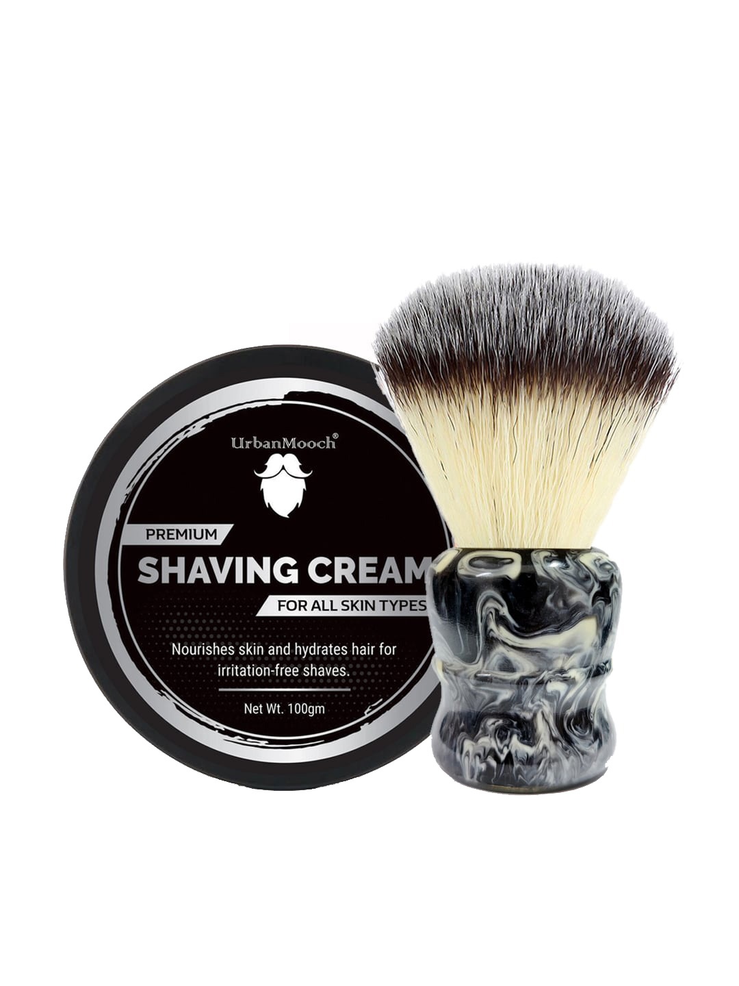 

UrbanMooch Men Shaving Cream With Brush 100gm, Grey