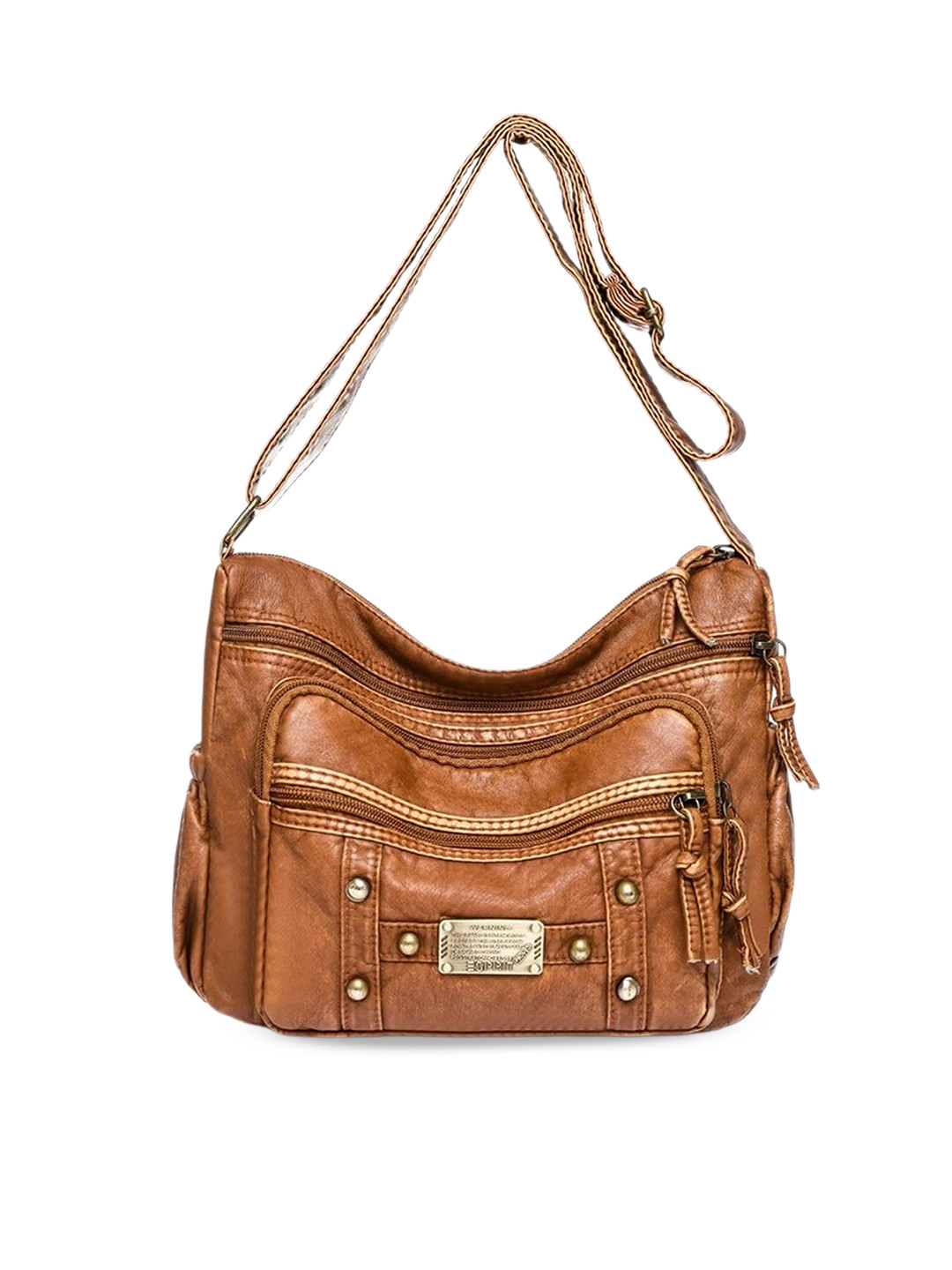 

Diva Dale Brown Textured PU Shopper Handheld Bag