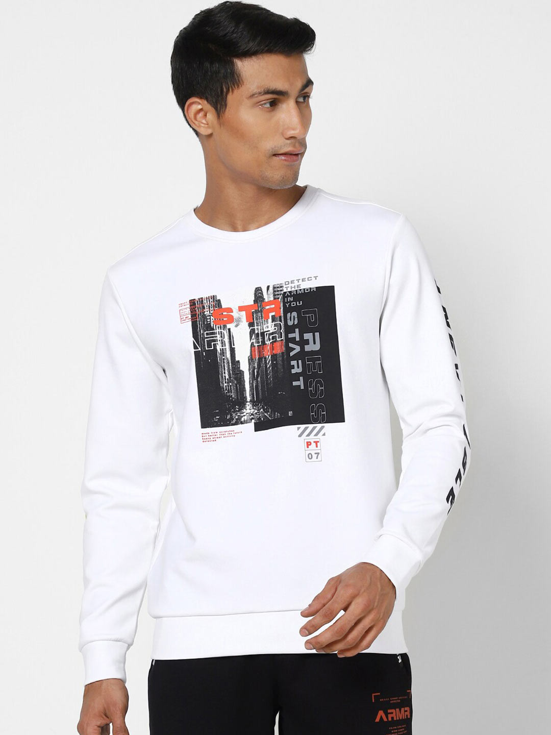 

Street Armor by Pantaloons Men White Printed Sweatshirt