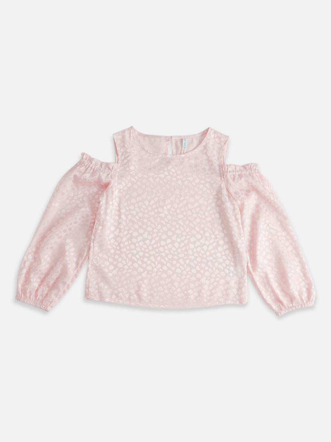 

Pantaloons Junior Girls Pink Animal Print Top