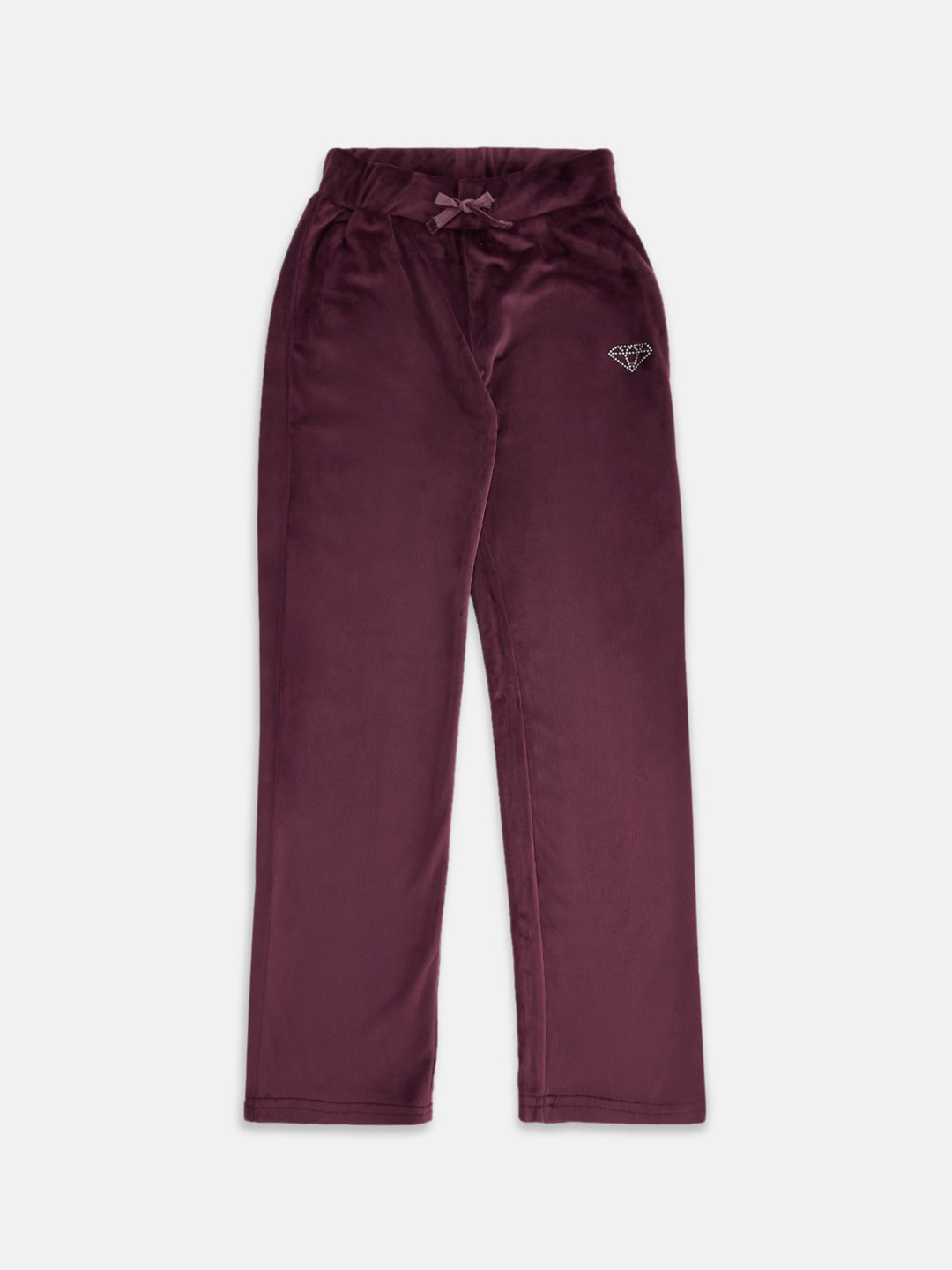 

Pantaloons Junior Girls Purple Solid Cotton Track Pants
