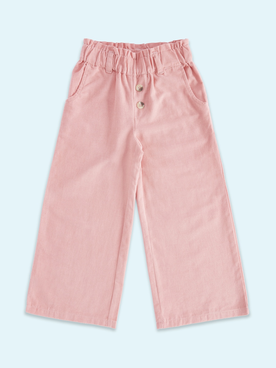 

Pantaloons Junior Girls Peach Cotton Culottes Trousers