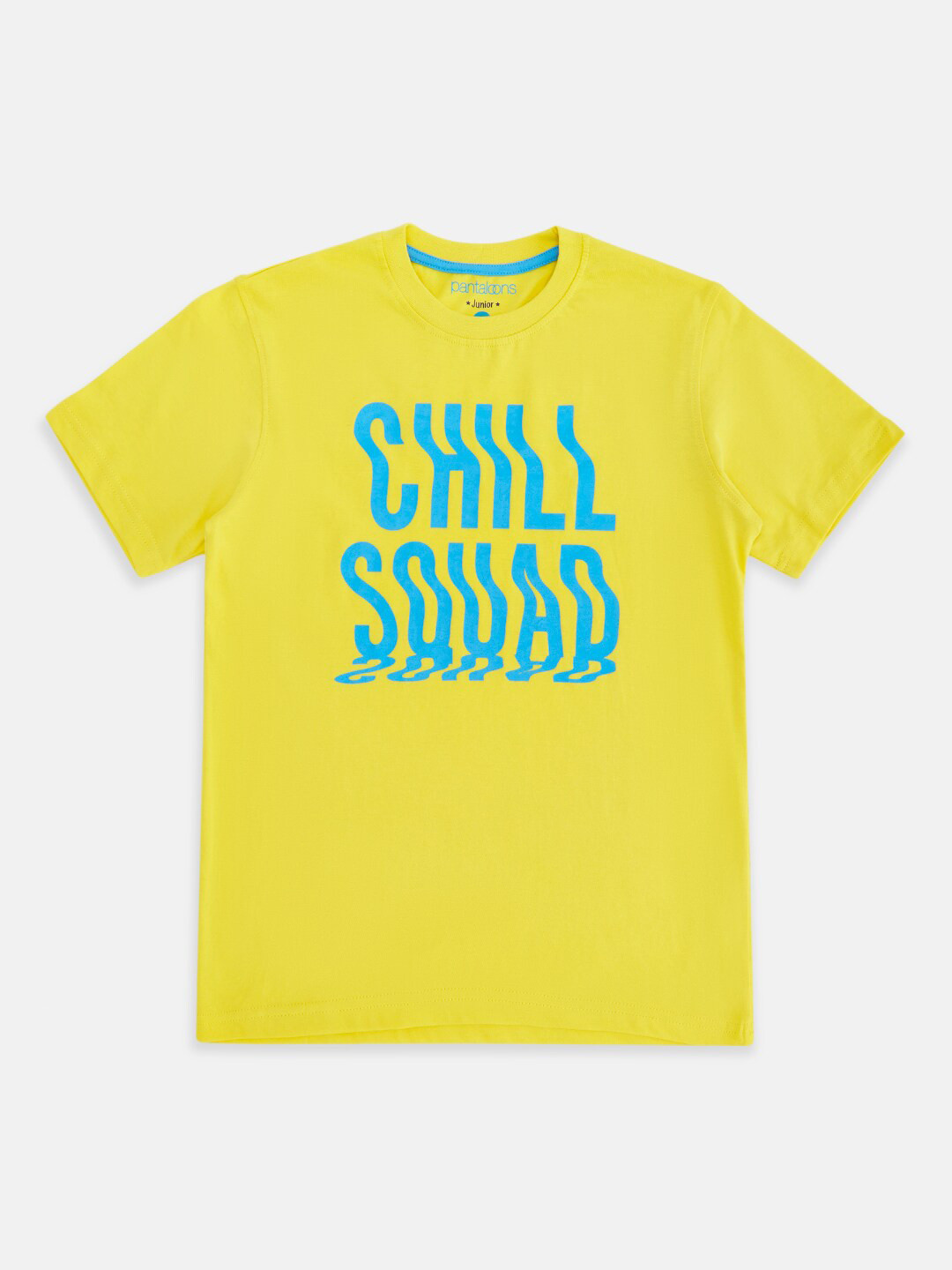 

Pantaloons Junior Boys Yellow Typography Printed Cotton T-shirt