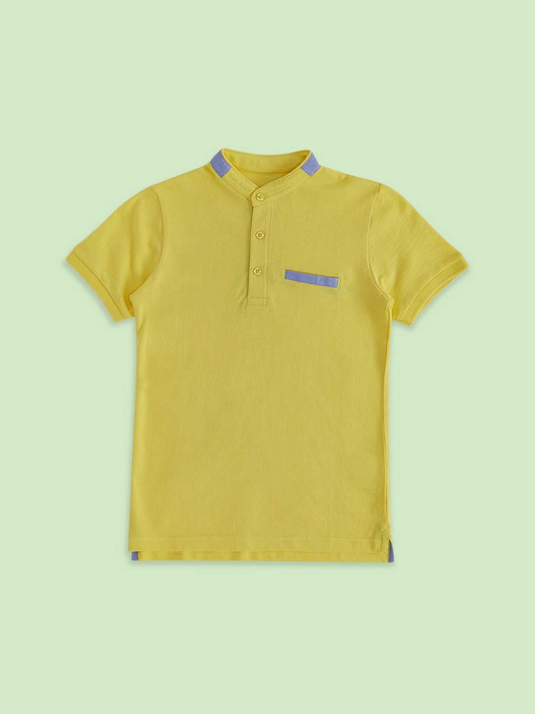 

Pantaloons Junior Boys Yellow Solid Cotton T-shirt