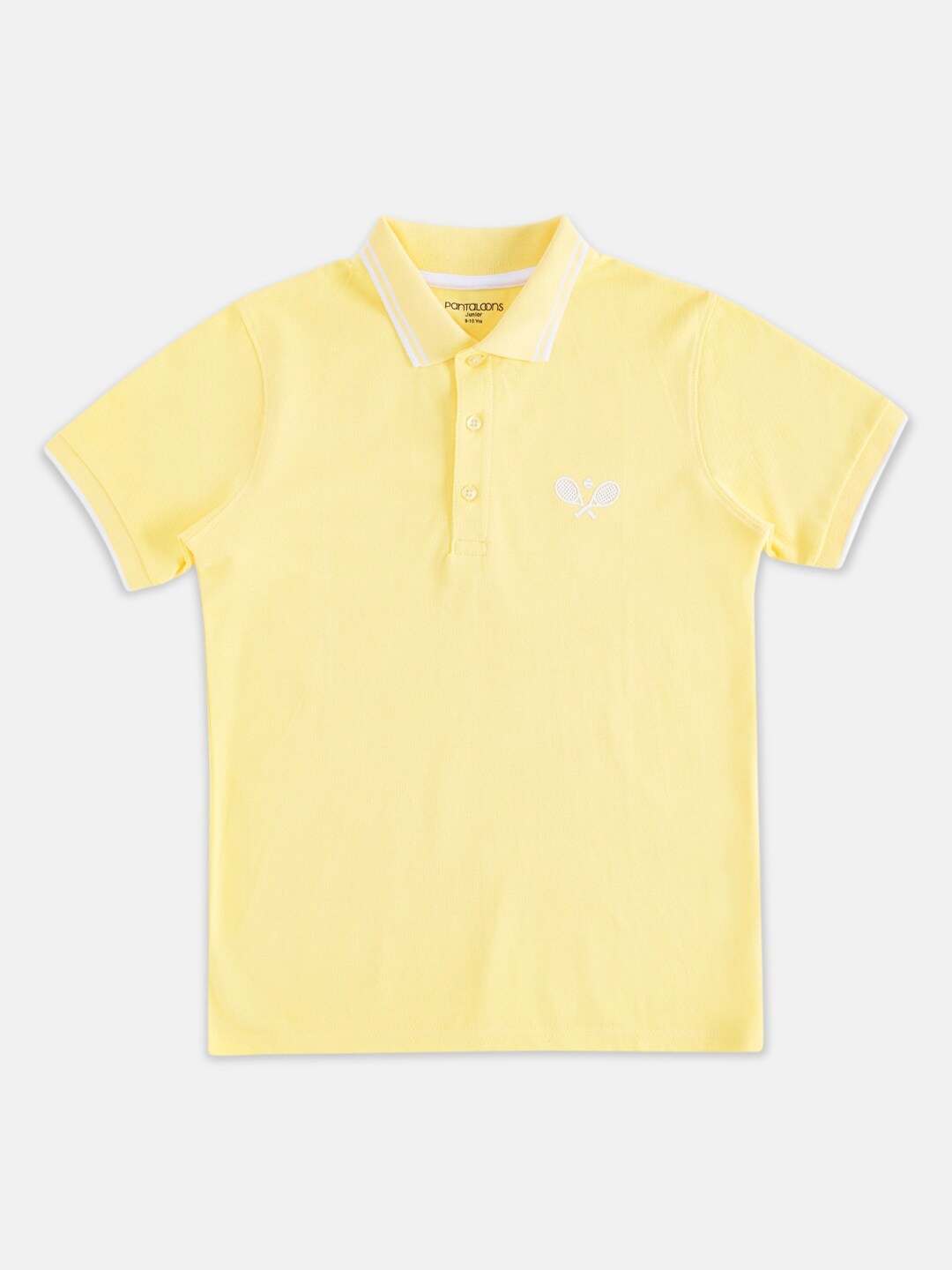 

Pantaloons Junior Boys Yellow Polo Collar Cotton T-shirt
