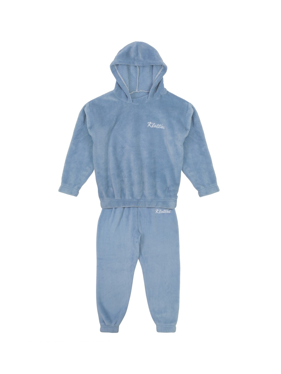 

KLOTTHE Unisex Kids Blue Solid Night Suit