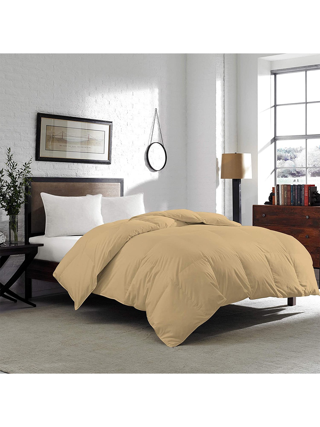 

CURIOUS LIFESTYLE Beige Microfiber Heavy Winter 200 GSM Single Bed Comforter