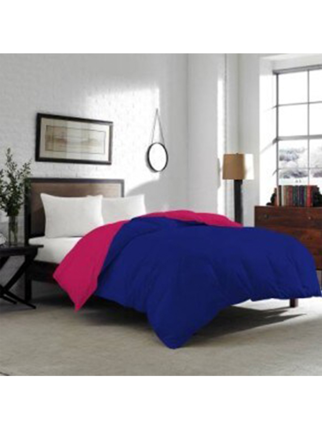 

CURIOUS LIFESTYLE Pink & Blue Microfiber Heavy Winter200 GSM Single Bed Comforter