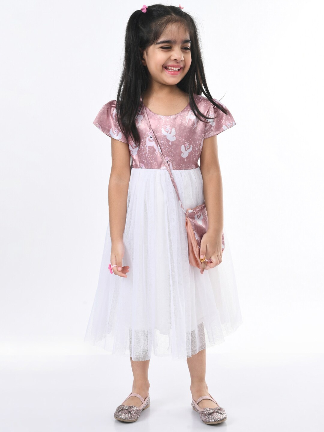 

Bella Moda Kids Girls White Midi Cotton Dress