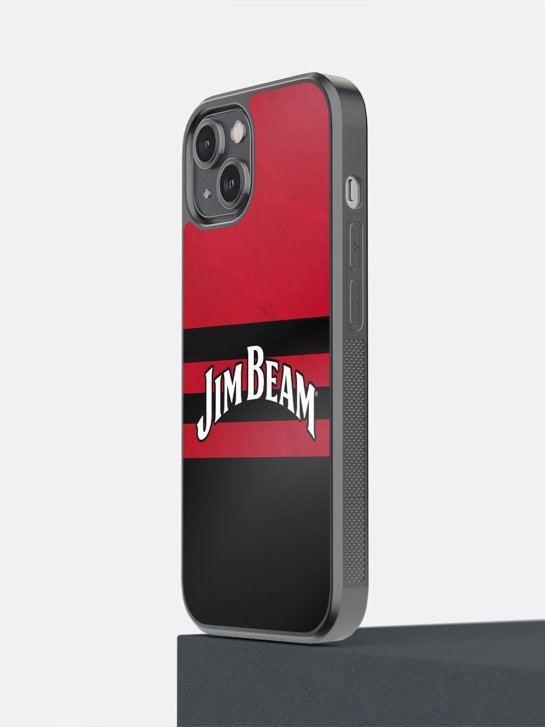 

macmerise Red & Black Jim Beam Stripes Printed iPhone 14 Bumper Case