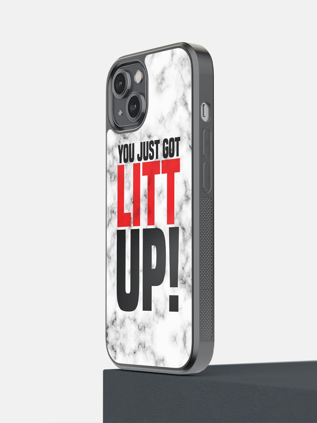 

macmerise White & Black Litt Up iPhone 14 Back Case