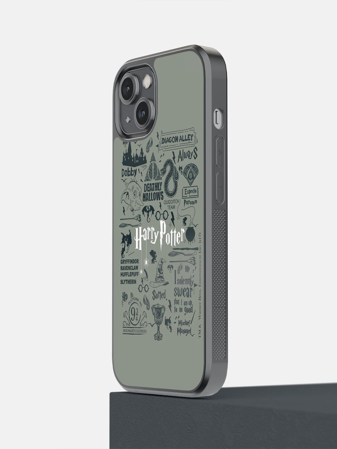 

macmerise Grey Printed Harry Potter Infographic iPhone 14 Phone Back Case
