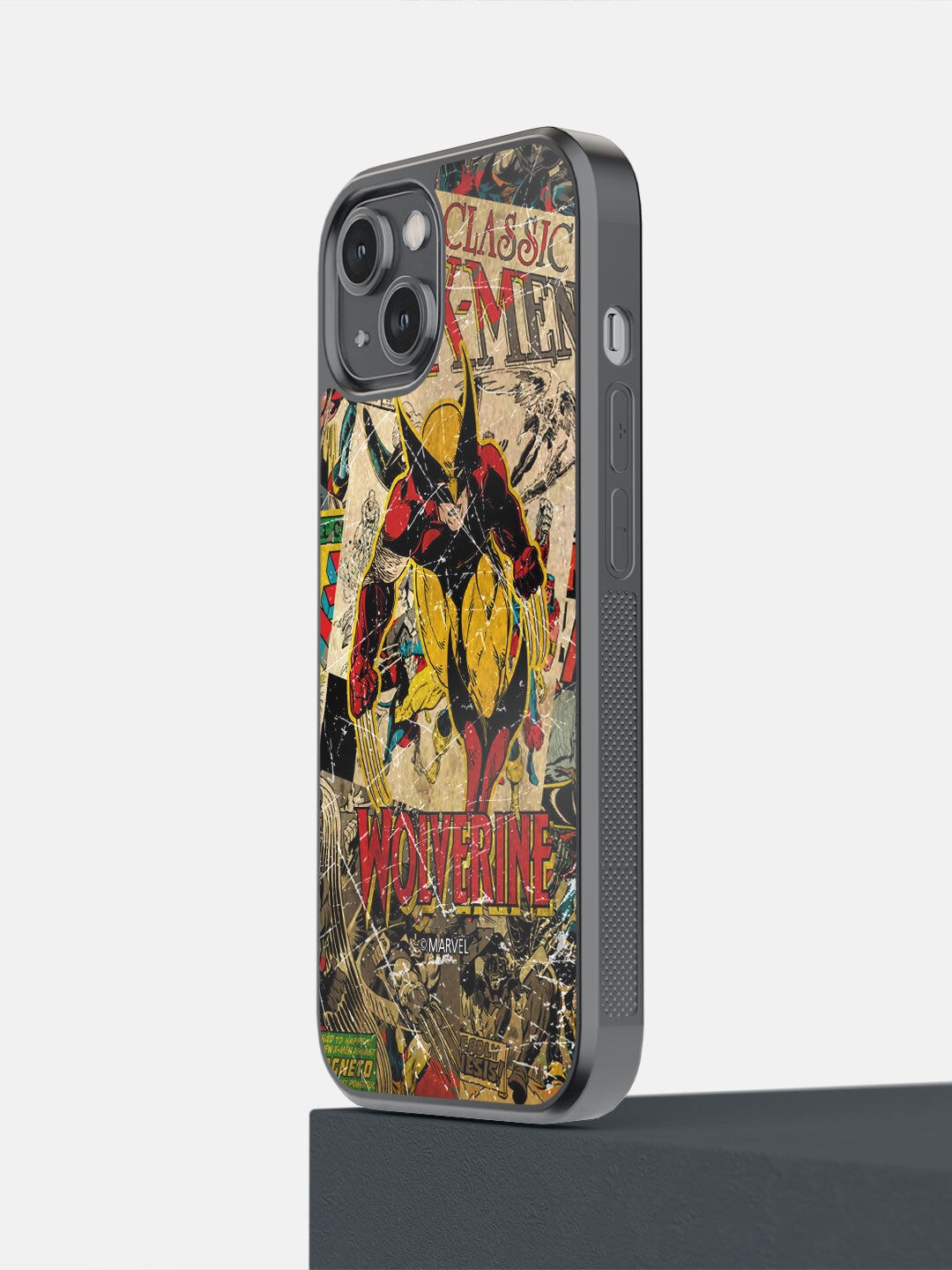 

macmerise Beige Comic Wolverine Printed iPhone 14 Bumper Case