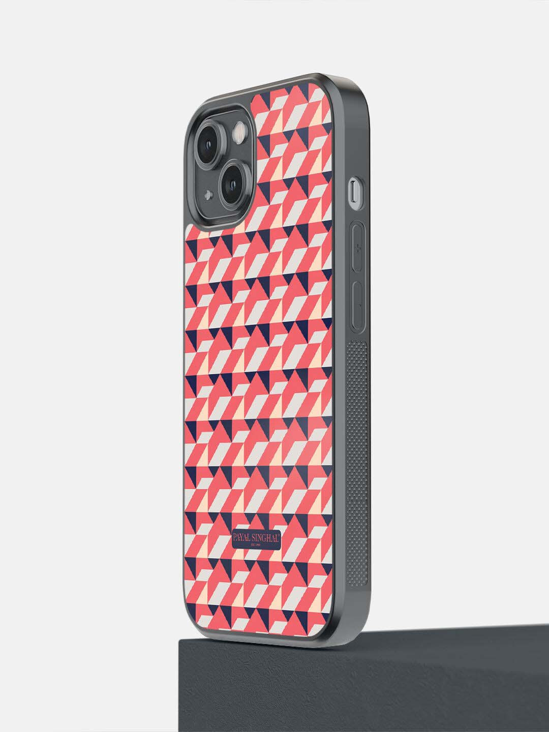 

macmerise Red & White Printed iPhone 14 Bumper Back Case