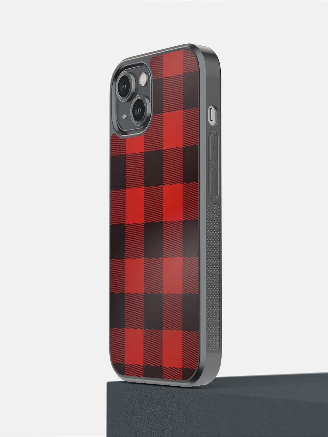 

macmerise Red & Black Printed Checkmate iPhone 14 Back Case