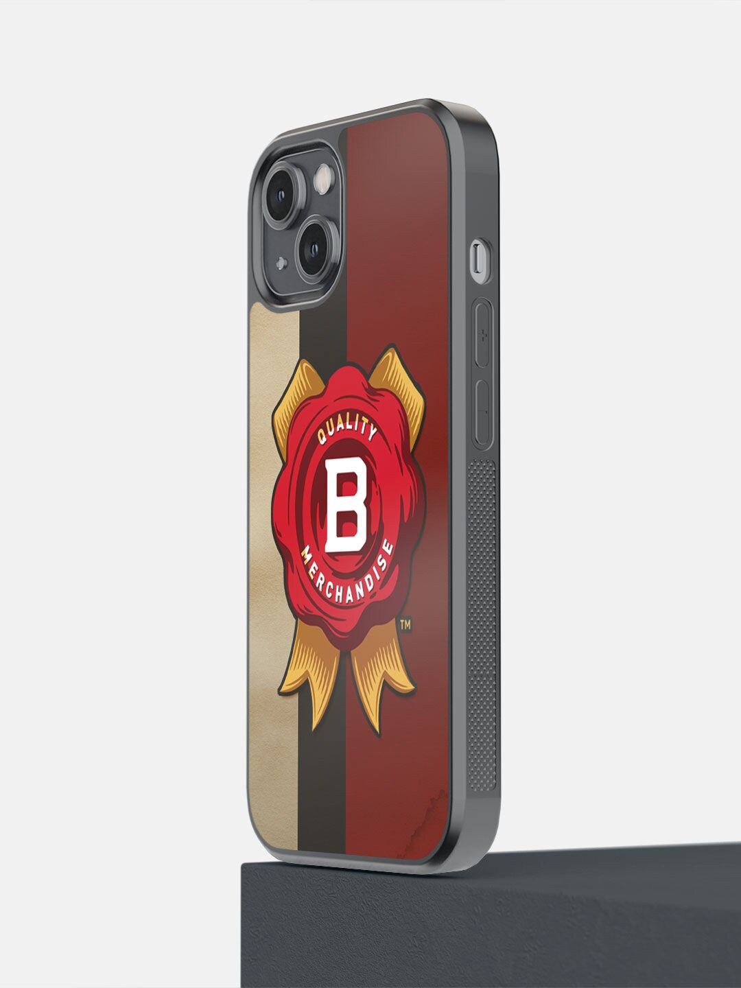 

macmerise Black & Red Printed Jim Beam Grunge Design iPhone 14 Bumper Phone Back Case