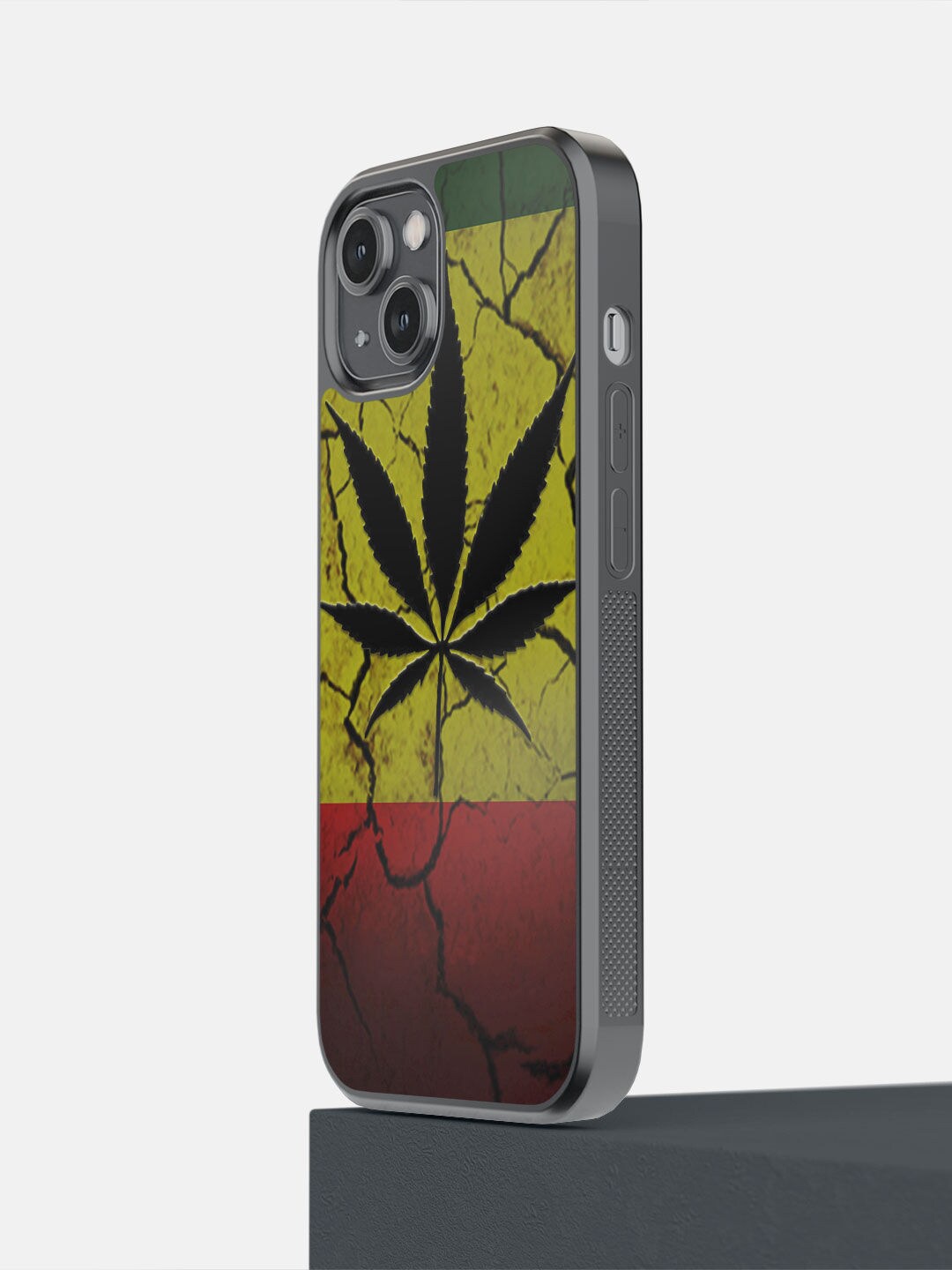 

macmerise Yellow & Red Leaf Printed Polycarbonate iPhone 14 Phone Back Case