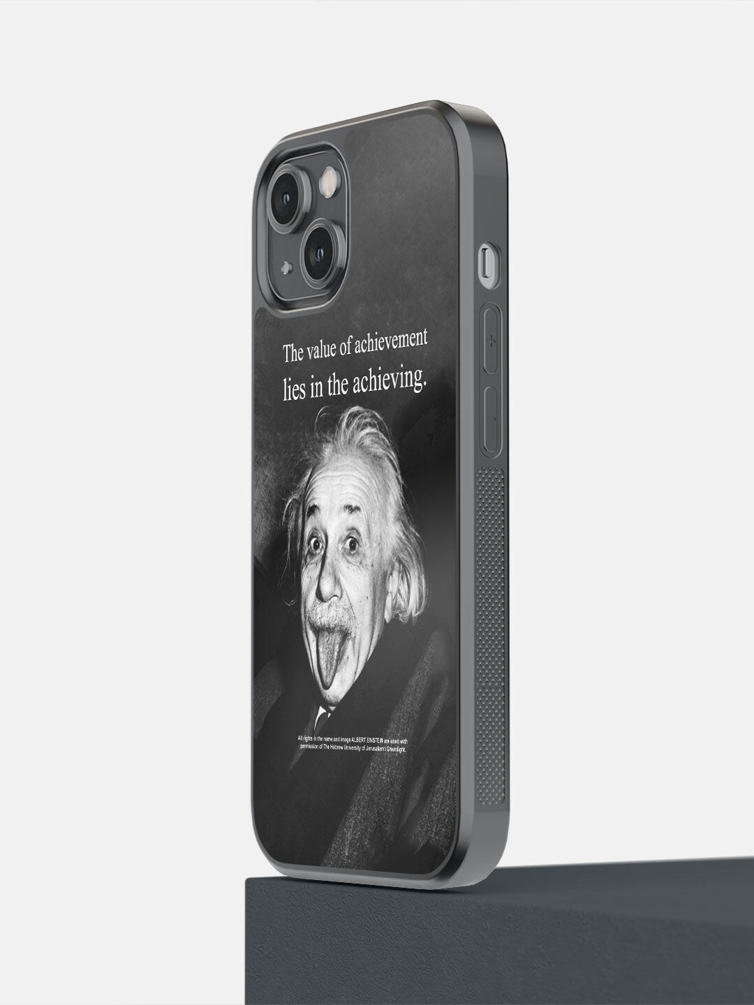 

macmerise Black & White Achieving Albert Einstein Design iPhone 14 Mobile Phone Case