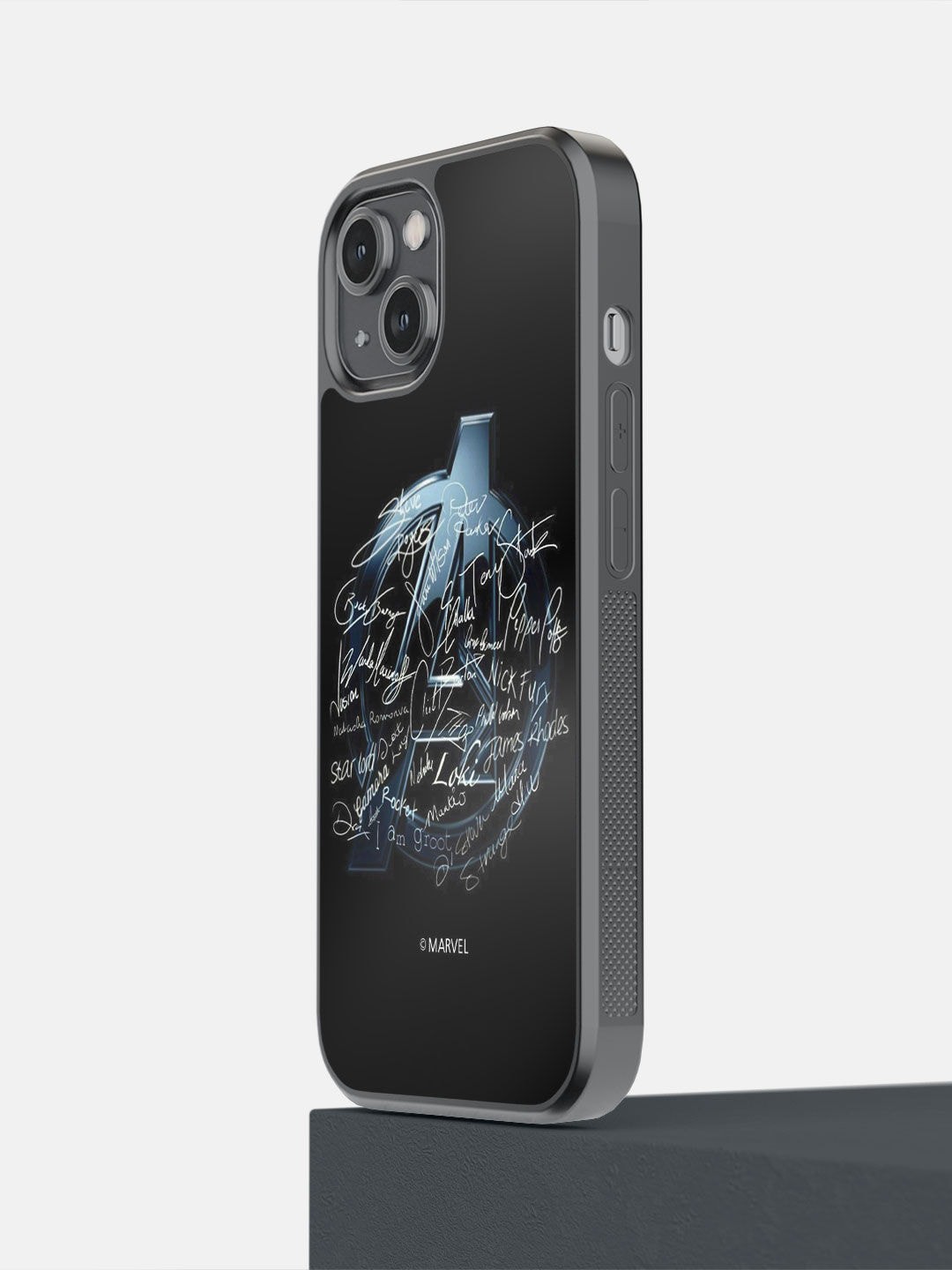 

macmerise Blue & Black Avengers Nostalgia Printed iPhone 14 Bumper Case