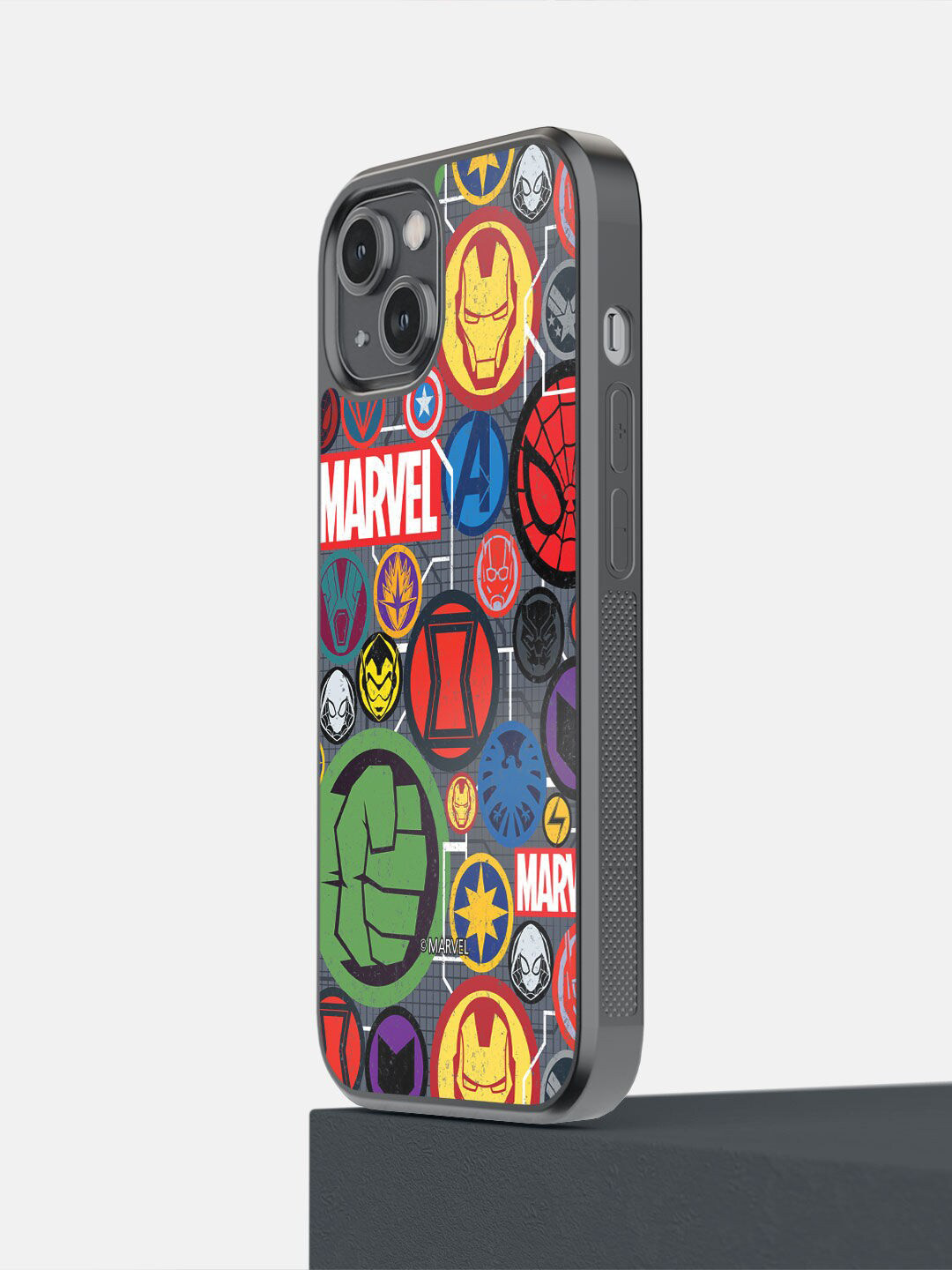 

macmerise Red Marvel Iconic Mashup Printed iPhone 14 Bumper Case