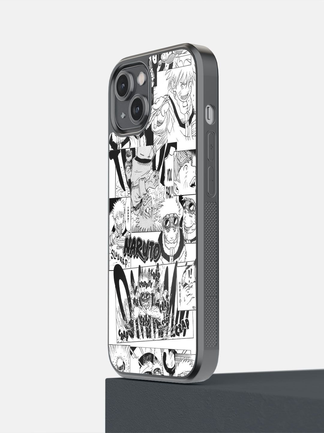 

macmerise White & Black Naruto Collage iPhone 14 Back Case