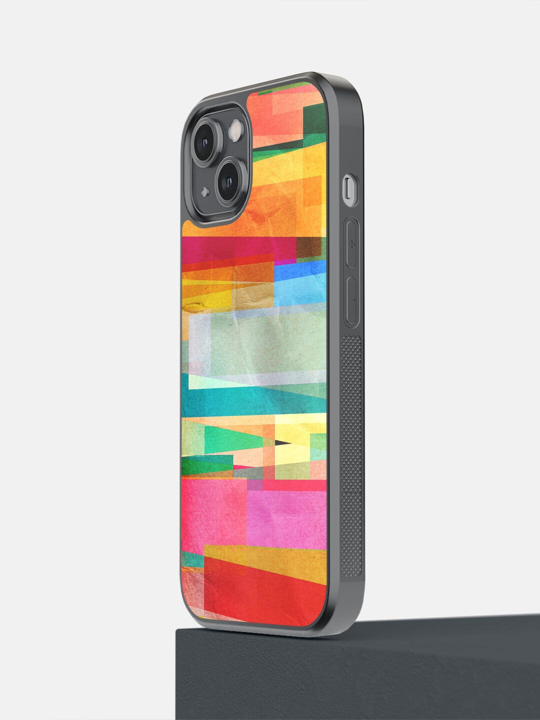 

macmerise Pink & Orange Coloured Abstract Fusion Printed iPhone 14 Bumper Case