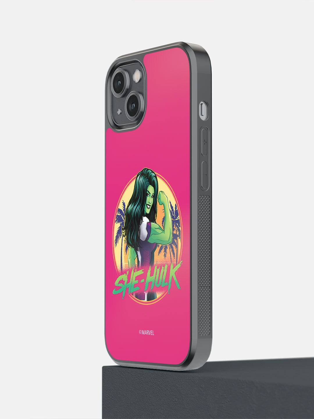 

macmerise Pink She Hulk Pose Printed iPhone 14 Bumper Case