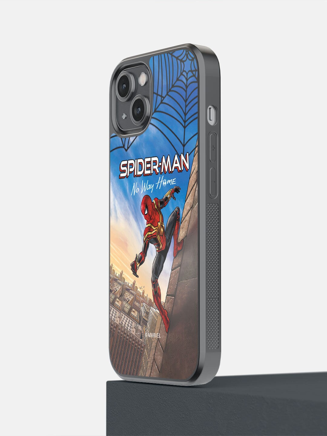 

macmerise Blue & Grey Printed No Way Home Spidey iPhone 14 Phone Back Case
