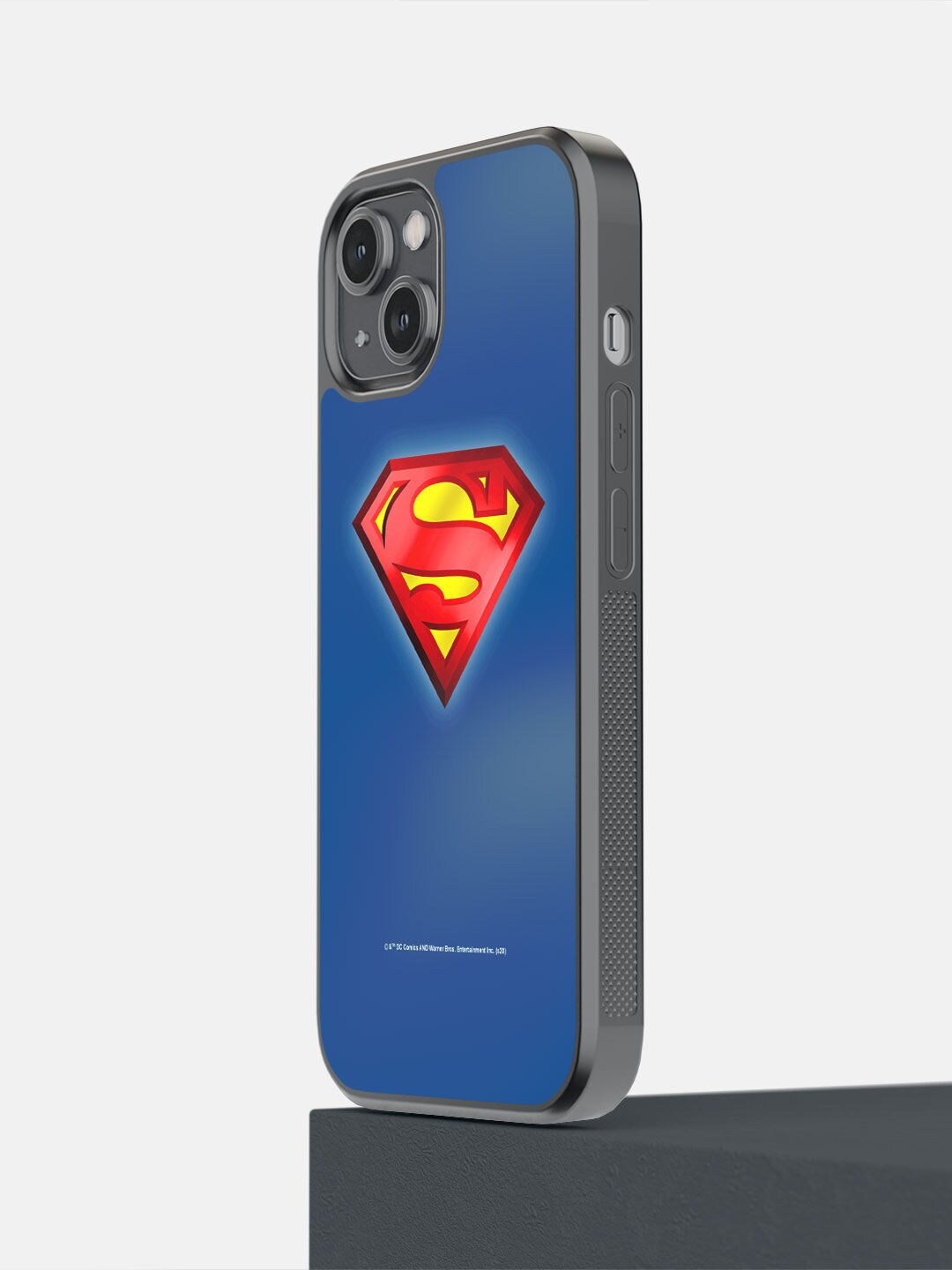 

macmerise Blue & Red Superman Logo Printed iPhone 14 Bumper Back Case