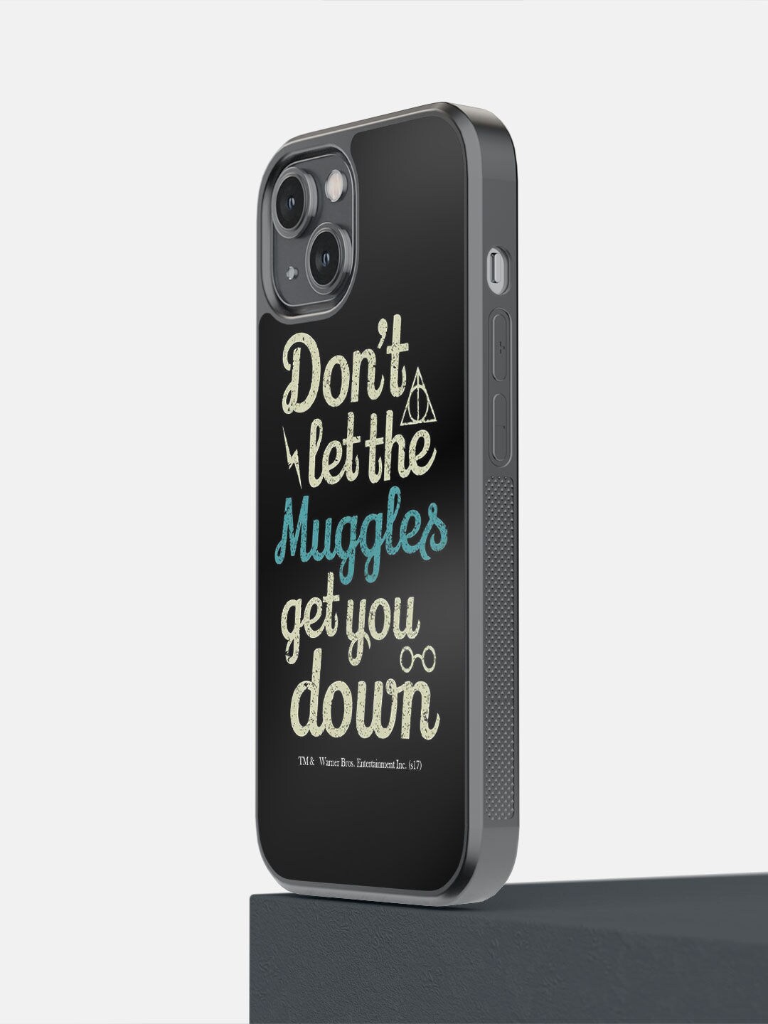 

macmerise Black & Beige Muggle Theory Printed iPhone 14 Bumper Phone Cover