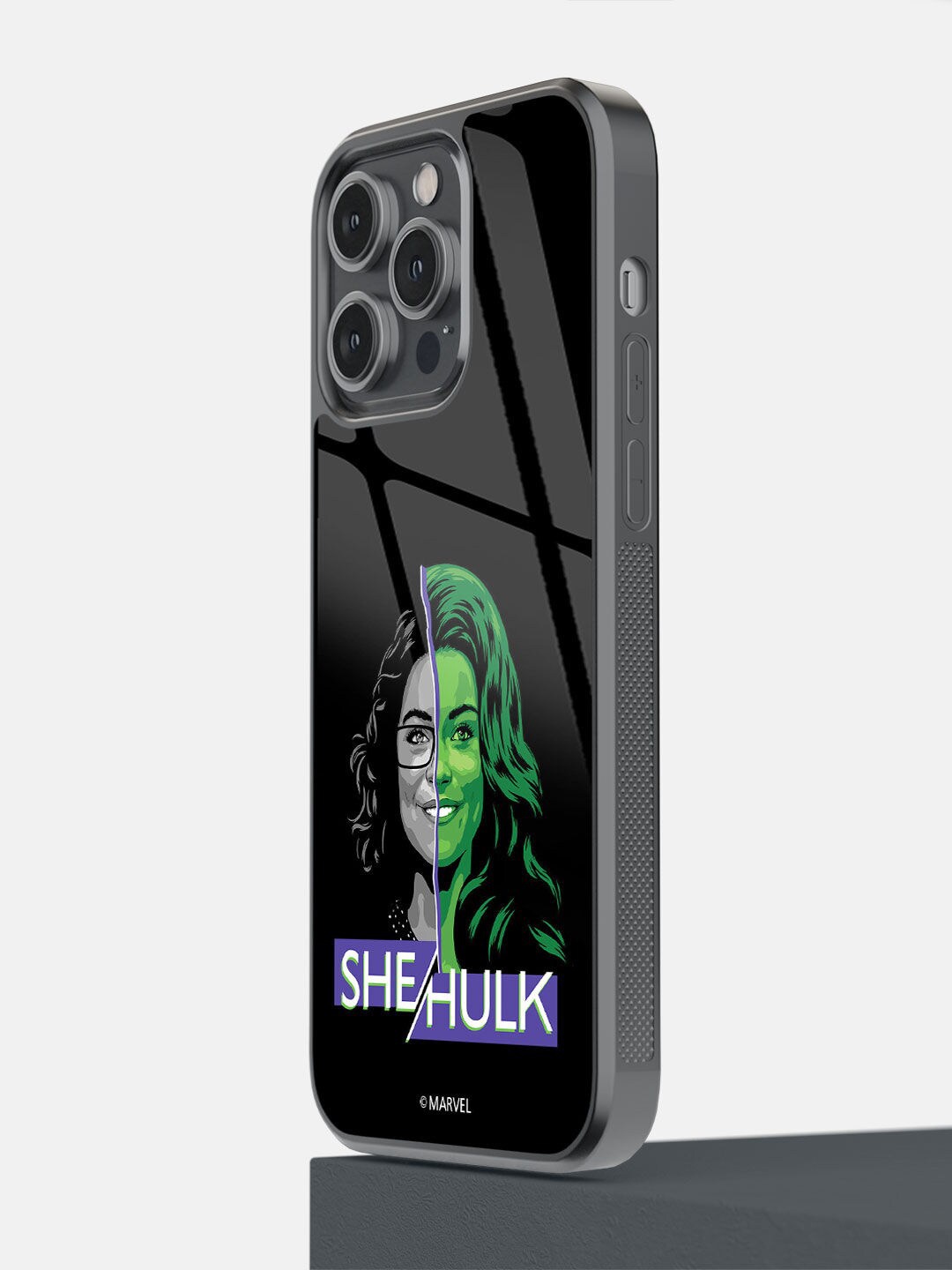 

macmerise Black & Green Printed She Hulk Reveal iPhone 14 Bumper Phone Back Case