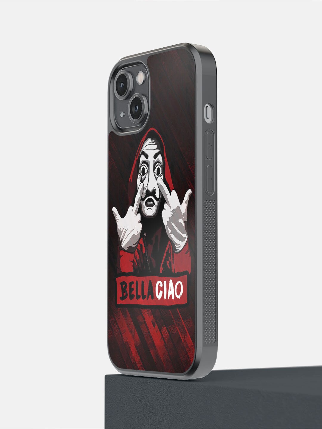 

macmerise Black & Red Printed Bella Ciao iPhone 14 Phone Back Case