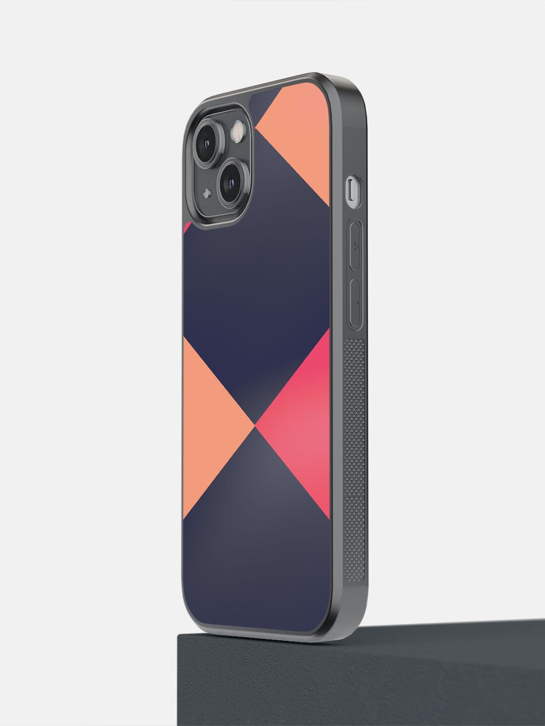 

macmerise Blue & Pink Criss Cross Blupink Printed iPhone 14 Bumper Case