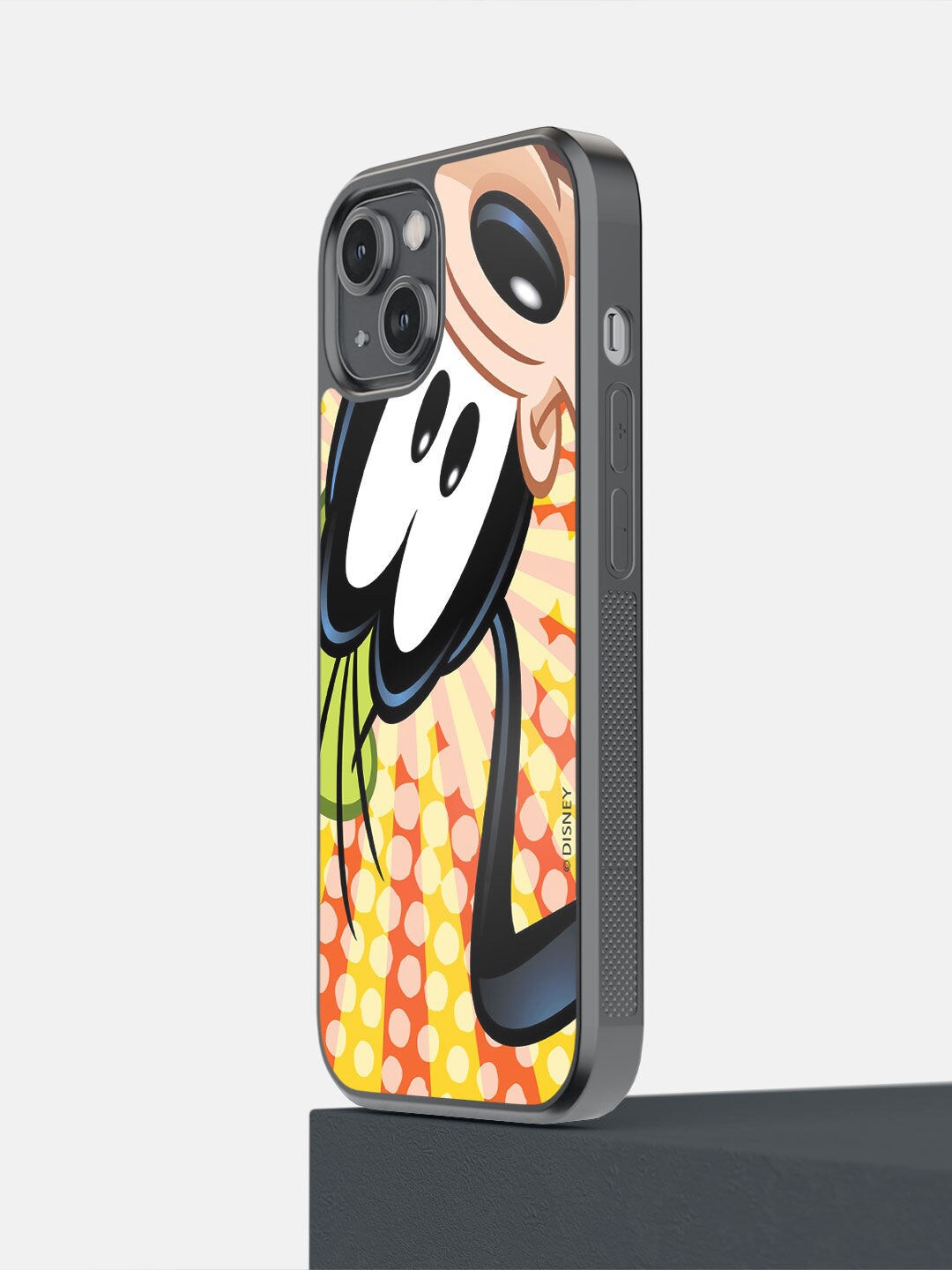 

macmerise Yellow & Black Printed Goofy Upside Down iPhone 14 Phone Back Case