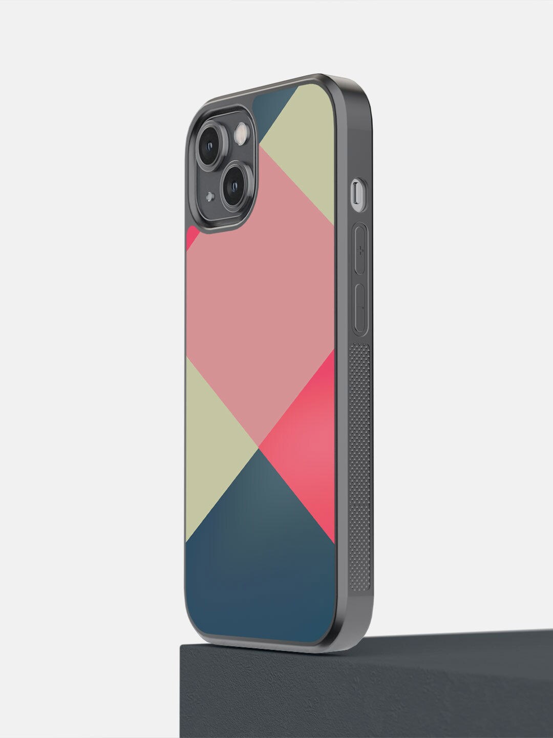 

macmerise Teal & Pink Criss Cross iPhone 14 Back Case