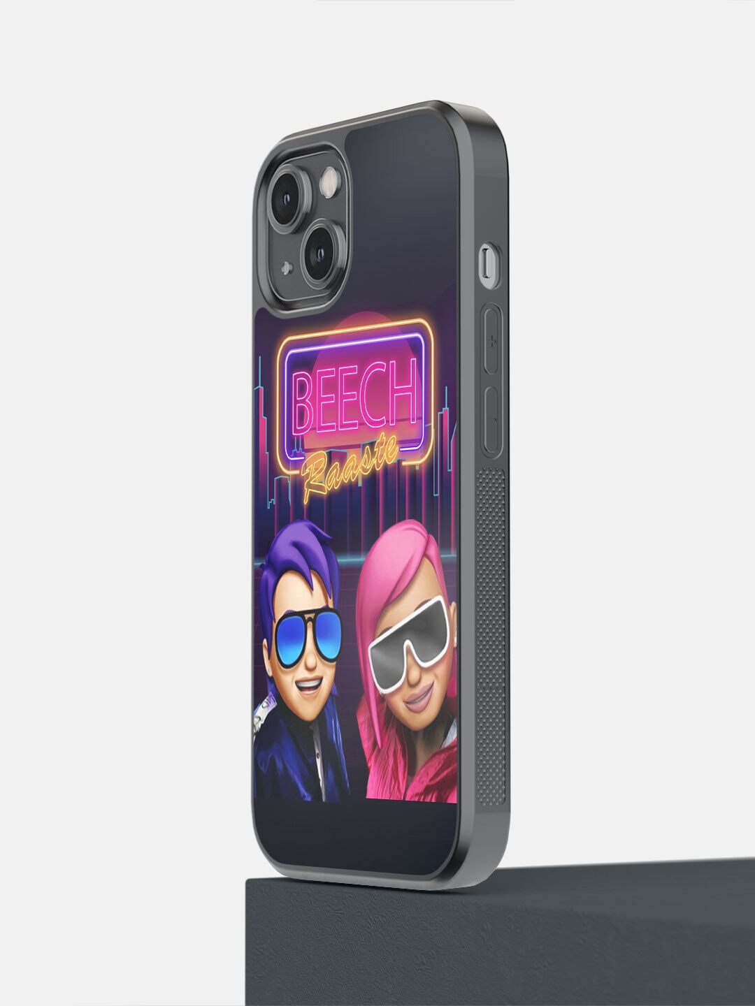 

macmerise Blue & Pink SK Autumn Embrace Printed iPhone 14 Bumper Case