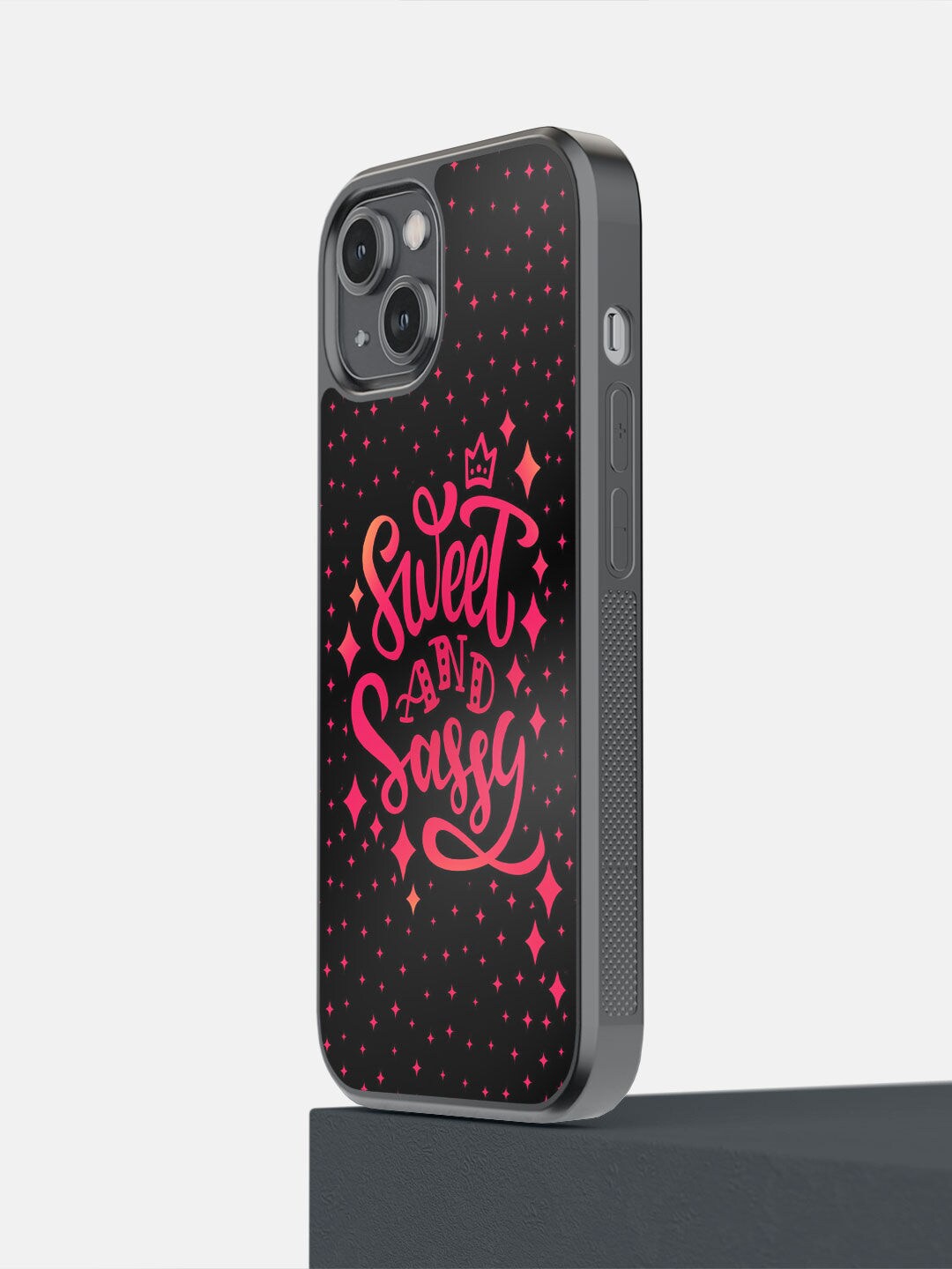 

macmerise Black & Pink Printed Sweet And Sassy iPhone 14 Phone Back Case