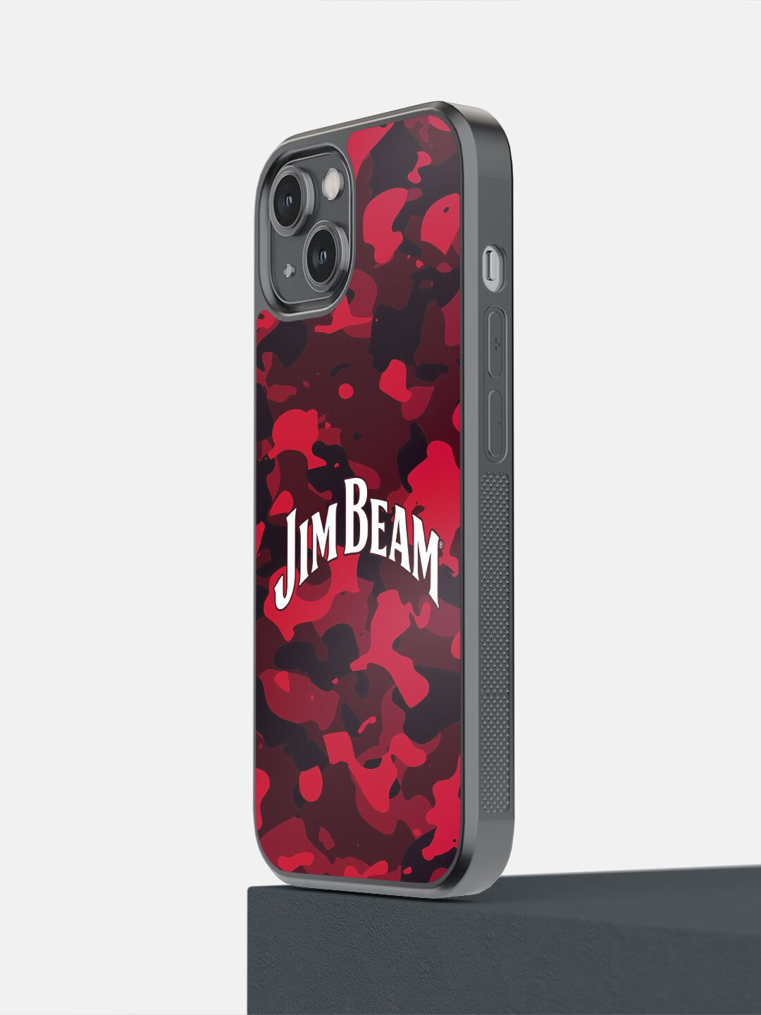 

macmerise Red & Black Jim Beam Camo Printed iPhone 14 Bumper Back Case