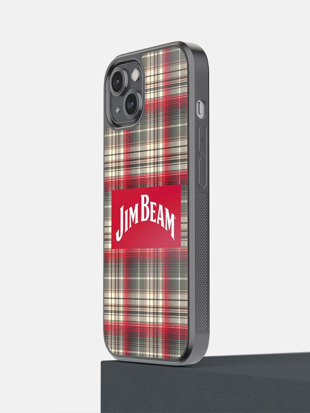 

macmerise Olive Green & Red Jim Beam Plaid Stripes iPhone 14 Phone Covers