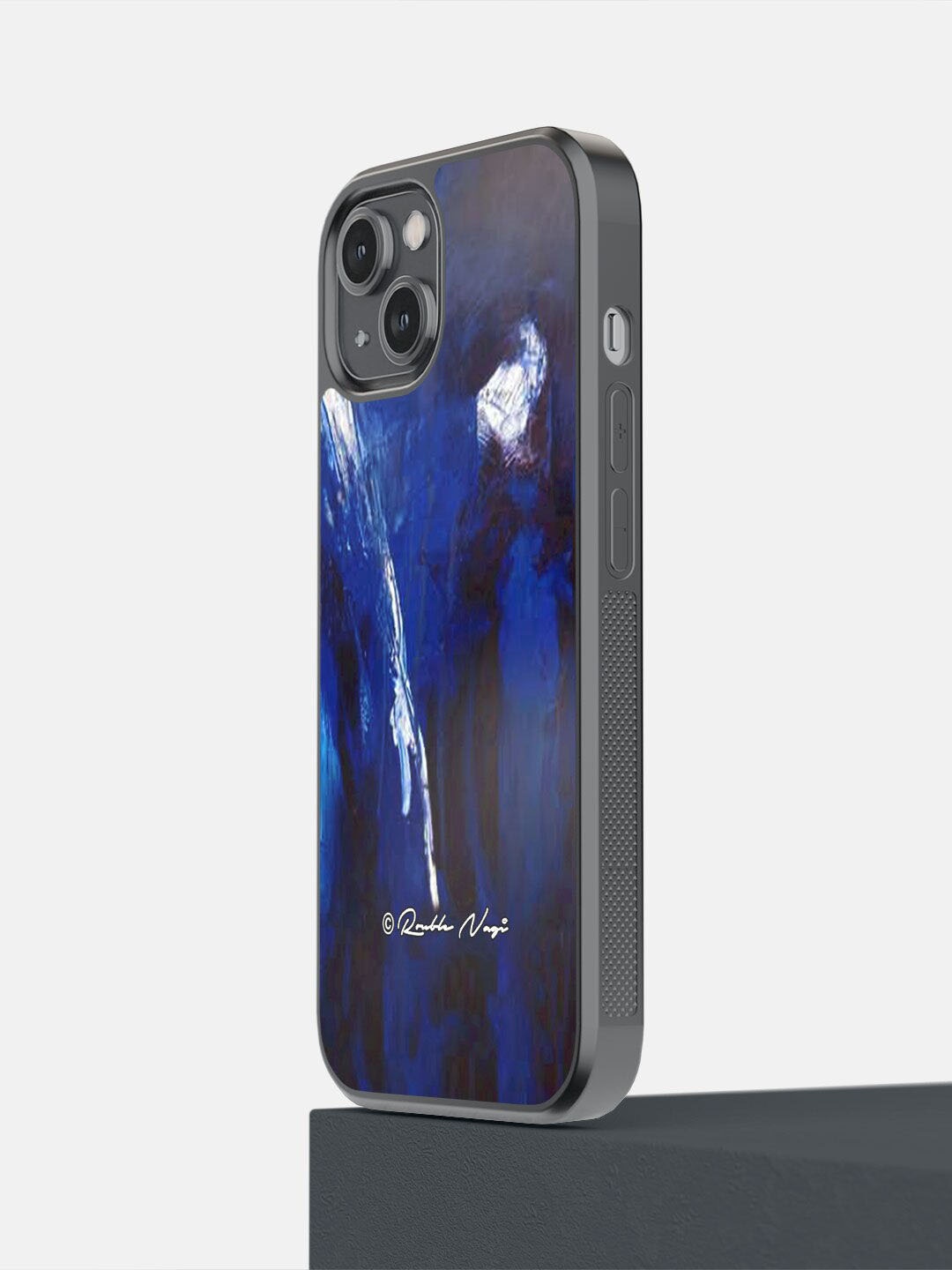 

macmerise Black Printed Rainfall Design iPhone 14 Phone Back Case