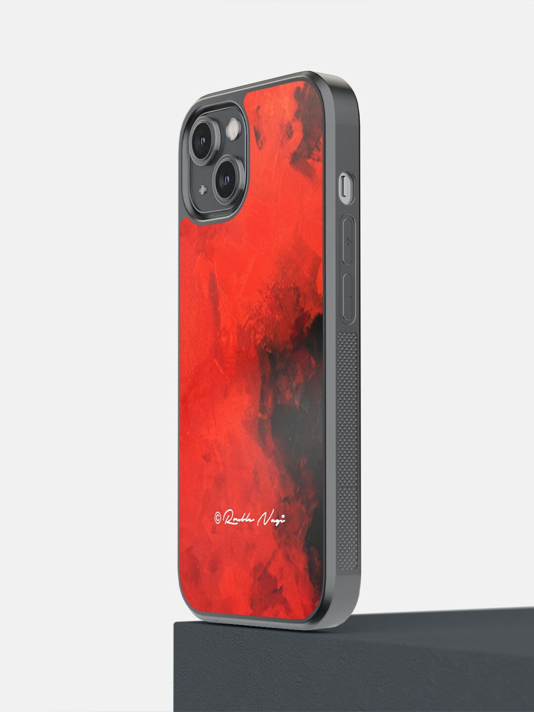 

macmerise Red & Black Printed iPhone 14 Phone Back Case