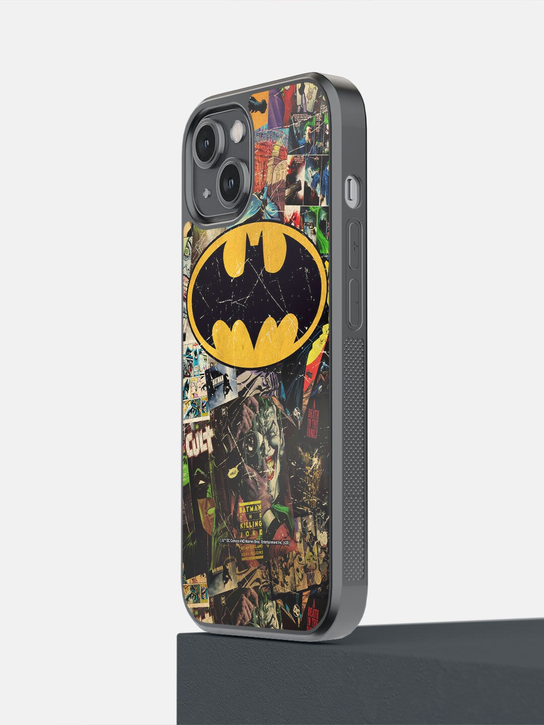 

macmerise Black & Yellow Comic Bat iPhone 14 Back Case