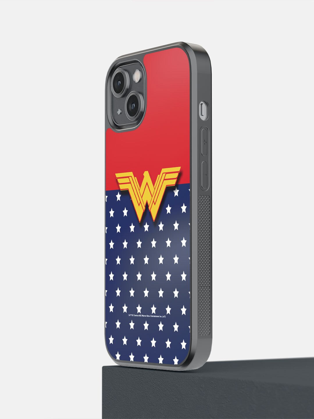 

macmerise Red & Blue Classic Wonder Woman Logo Printed iPhone 14 Bumper Case